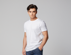 white t-shirt, classic cotton t-shirt, versatile white tee, plain white shirt, comfortable casual t-shirt